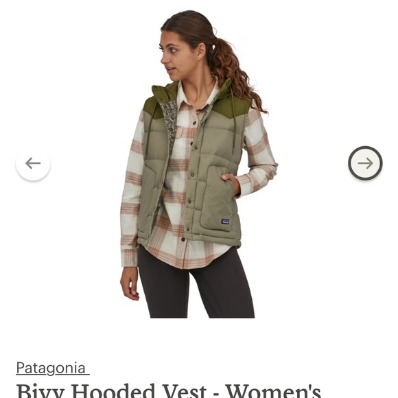 NWOT Patagonia hooded vest green XS - Picture 4 of 7